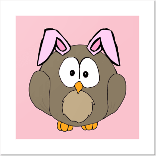 Owl Bunny Posters and Art